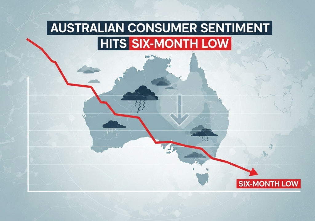 Australian Consumer Sentiment Hits Six-Month Low Amid Inflation Fears and Rate Uncertainty