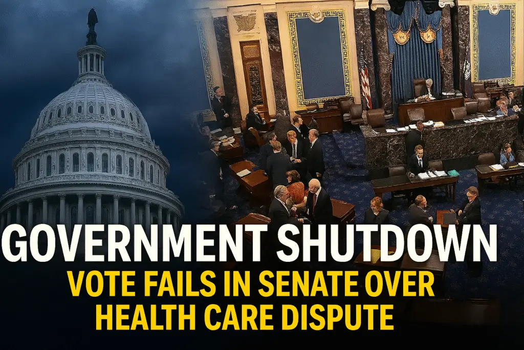 U.S. Government Shutdown Vote Fails Again in Senate