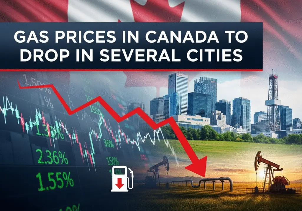 Gas Prices in Canada to Drop in Several Cities Tomorrow